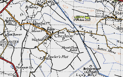 Old map of Parchey in 1946