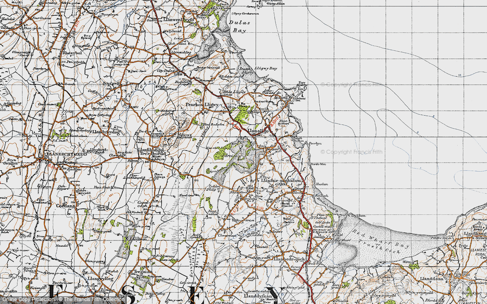Old Map of Parciau, 1947 in 1947