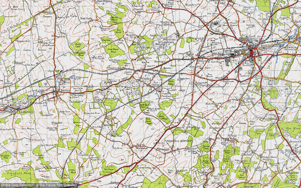 Old Map of Pardown, 1945 in 1945