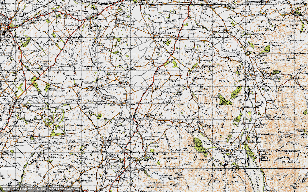 Old Map of Pardshaw, 1947 in 1947