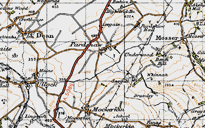 Old map of Pardshaw in 1947