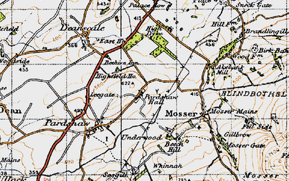 Old map of Pardshaw Hall in 1947