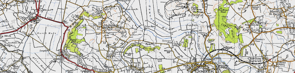 Old map of Park in 1945