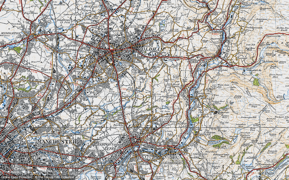 Old Map of Park Bridge, 1947 in 1947