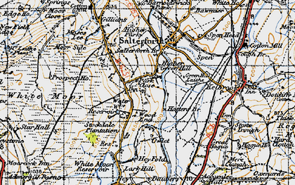 Old map of Wood End in 1947