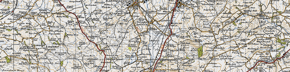 Old map of White Moor in 1947