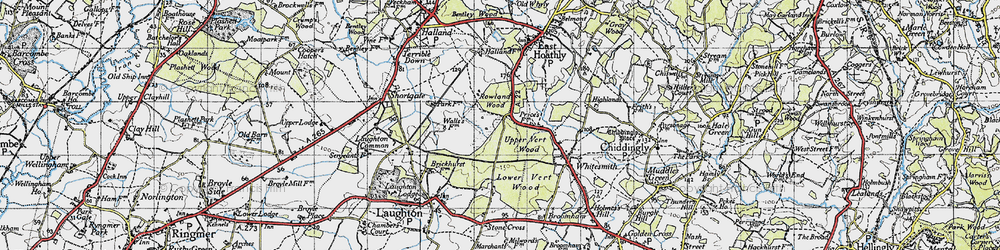 Old map of Park Corner in 1940