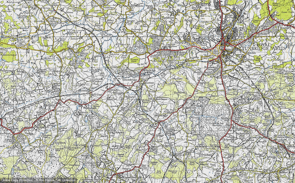 Old Map of Park Corner, 1946 in 1946