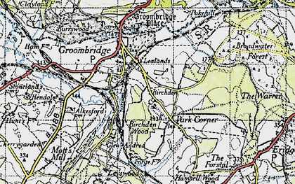 Old map of Park Corner in 1946