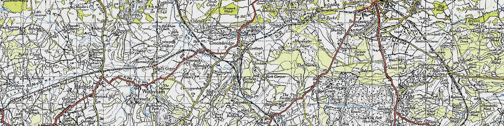 Old map of Park Corner in 1946