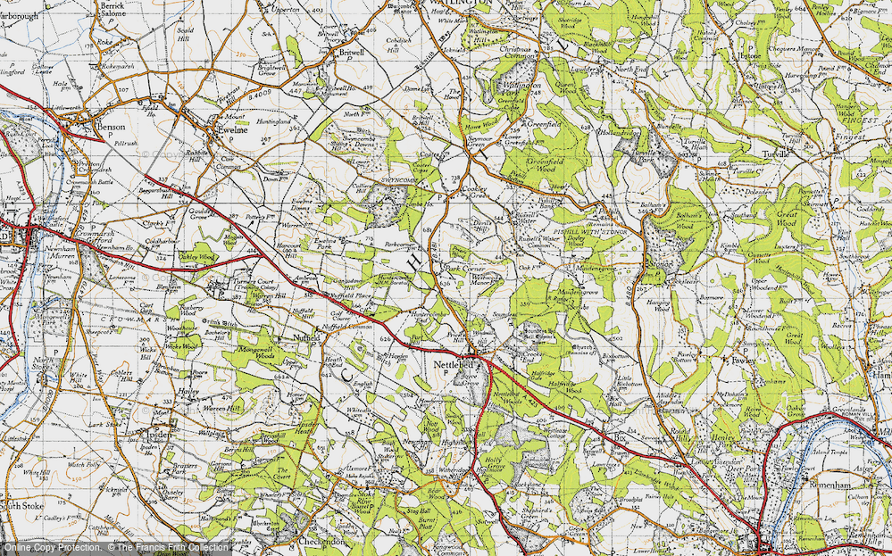 Old Map of Park Corner, 1947 in 1947