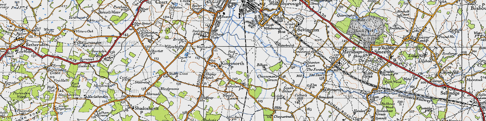 Old map of Park Farm in 1940