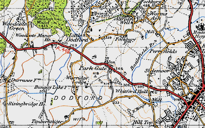 Old map of Park Gate in 1947