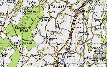 Old map of Park Gate in 1947
