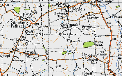 Old map of Park Green in 1946