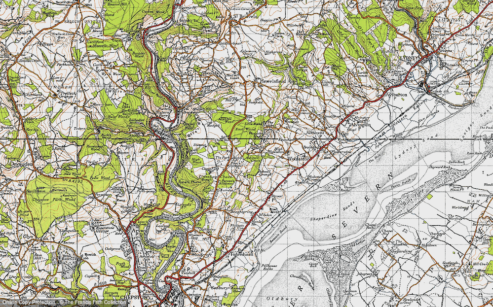 Old Map of Historic Map covering Ashwell Grove in 1946