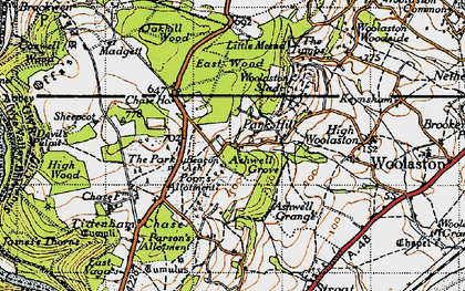 Old map of Beacon Ash in 1946