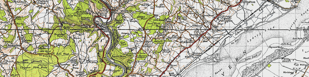 Old map of Park Hill in 1946