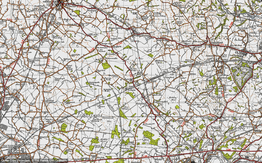 Old Map of Park Hill, 1947 in 1947