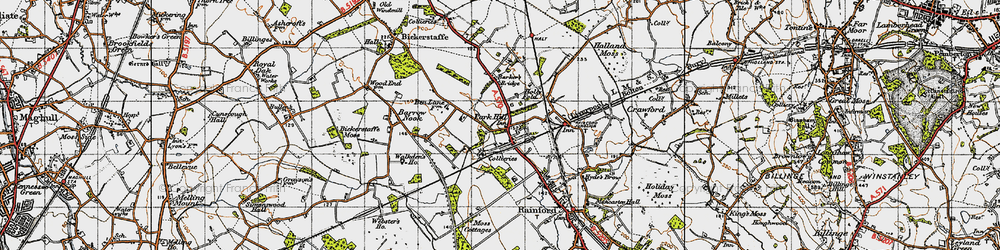 Old map of Park Hill in 1947