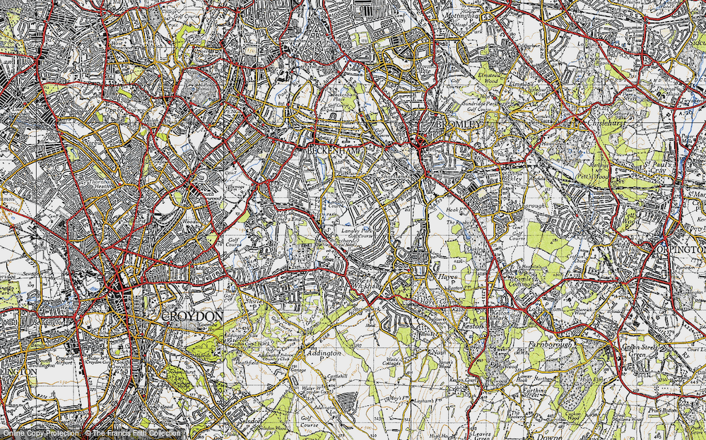 Old Map of Park Langley, 1946 in 1946