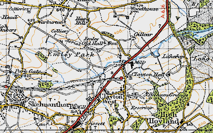 Old map of White Cross in 1947