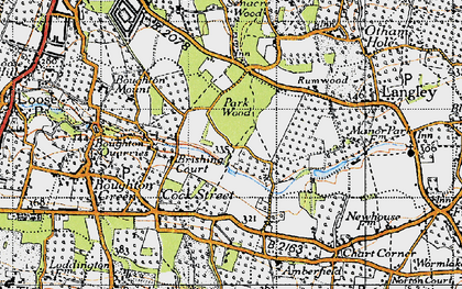 Old map of Brishing Court in 1940