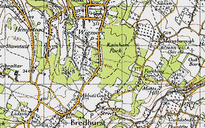 Old map of Park Wood in 1946