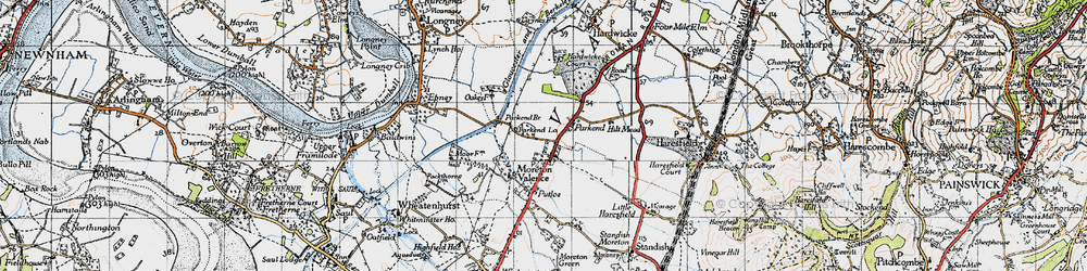 Old map of Parkend in 1946
