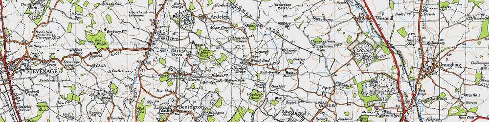 Old map of Leycroft in 1946