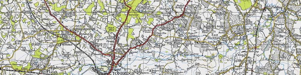 Old map of Parker's Green in 1946