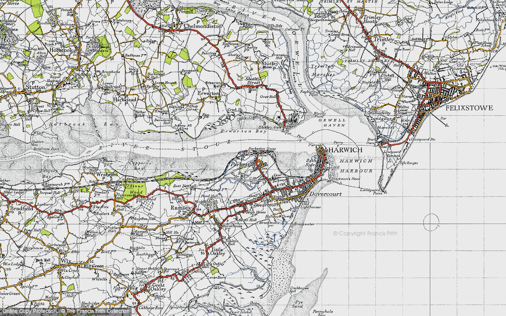 Old Map of Parkeston, 1946 in 1946