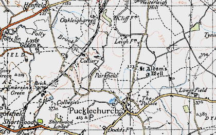 Old map of Parkfield in 1946