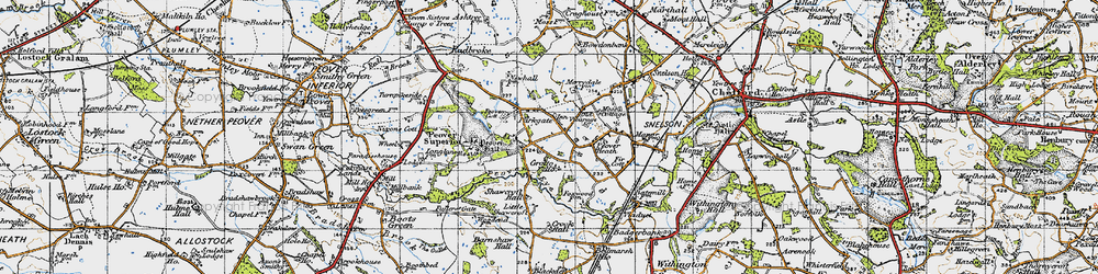 Old map of Parkgate in 1947