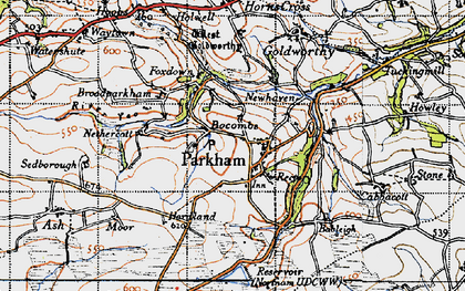 Old map of Parkham in 1946