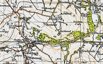 Old map of Parkhead in 1947