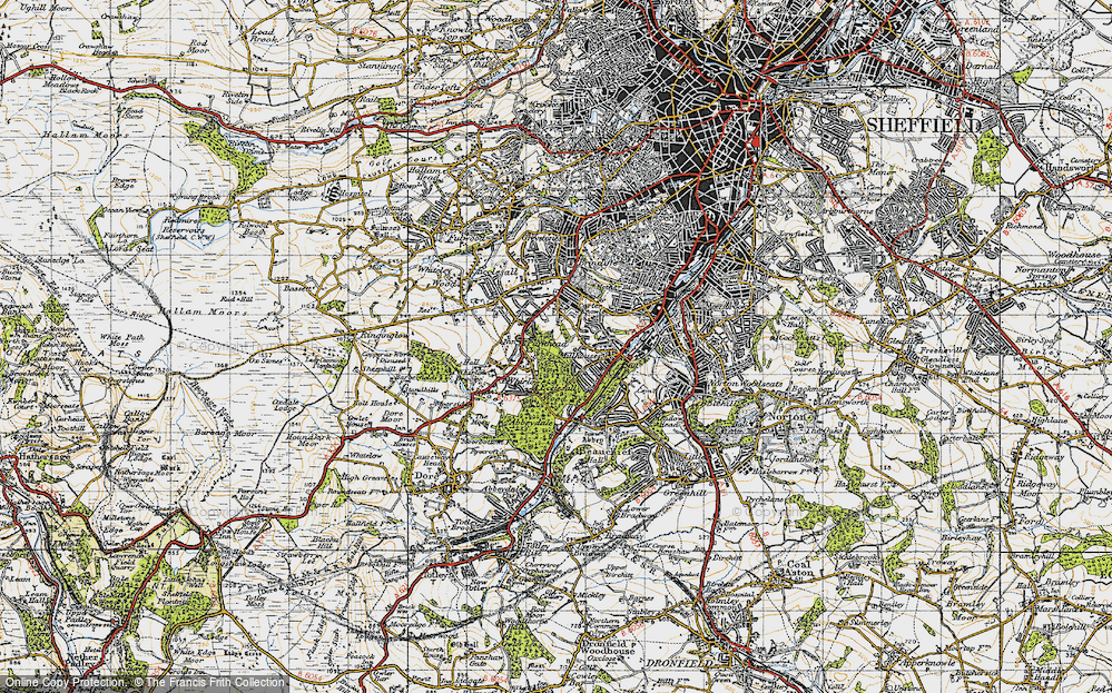 Old Map of Parkhead, 1947 in 1947