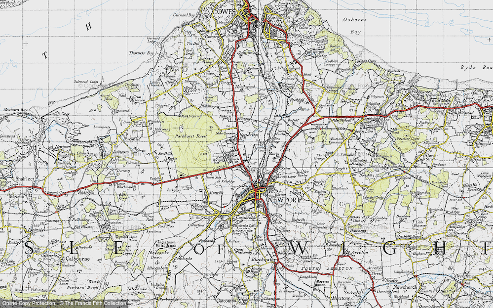 Old Map of Parkhurst, 1945 in 1945