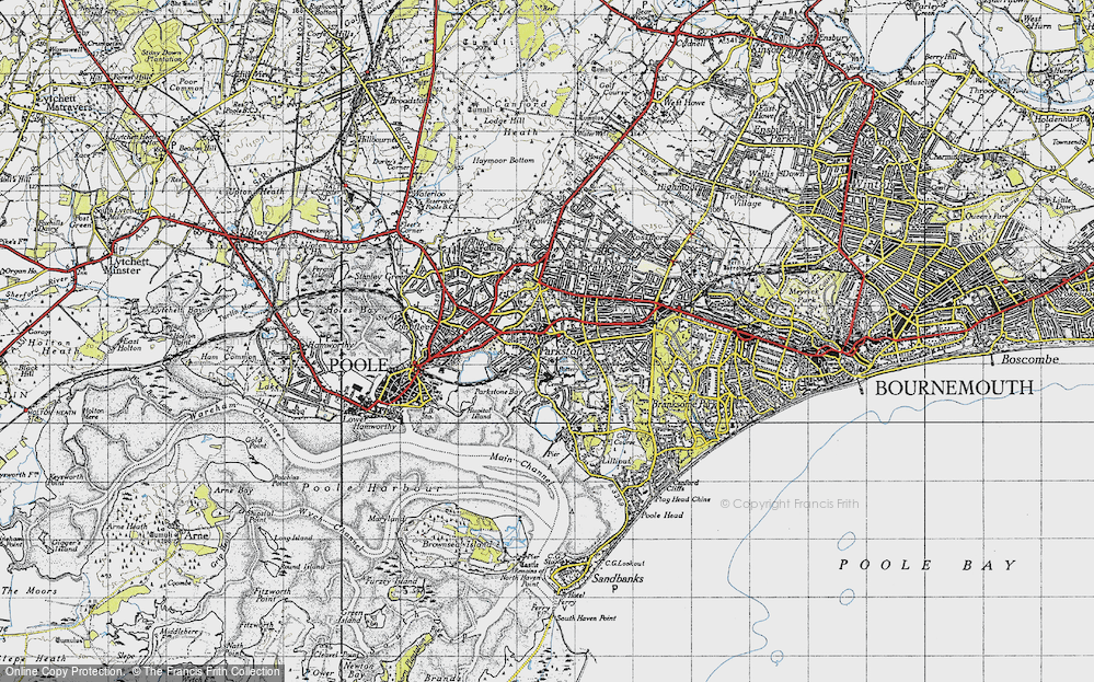 Old Map of Parkstone, 1940 in 1940