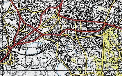 Old map of Parkstone in 1940