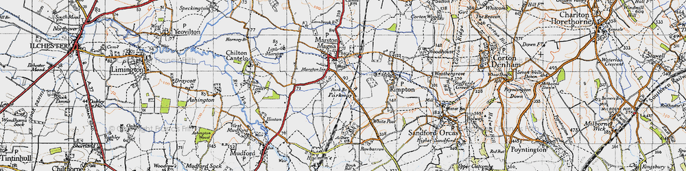 Old map of Parkway in 1945