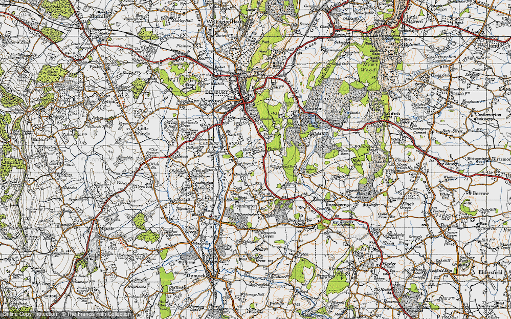 Old Map of Parkway, 1947 in 1947