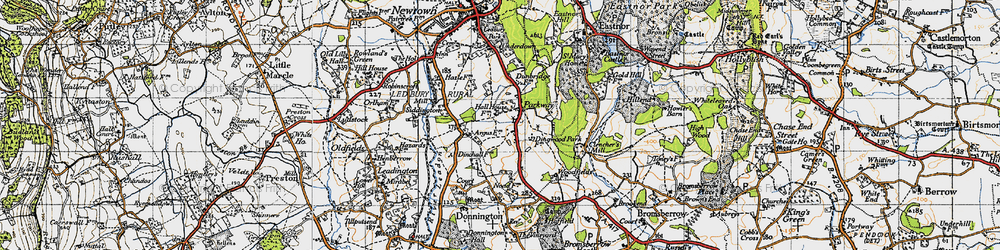 Old map of Parkway in 1947