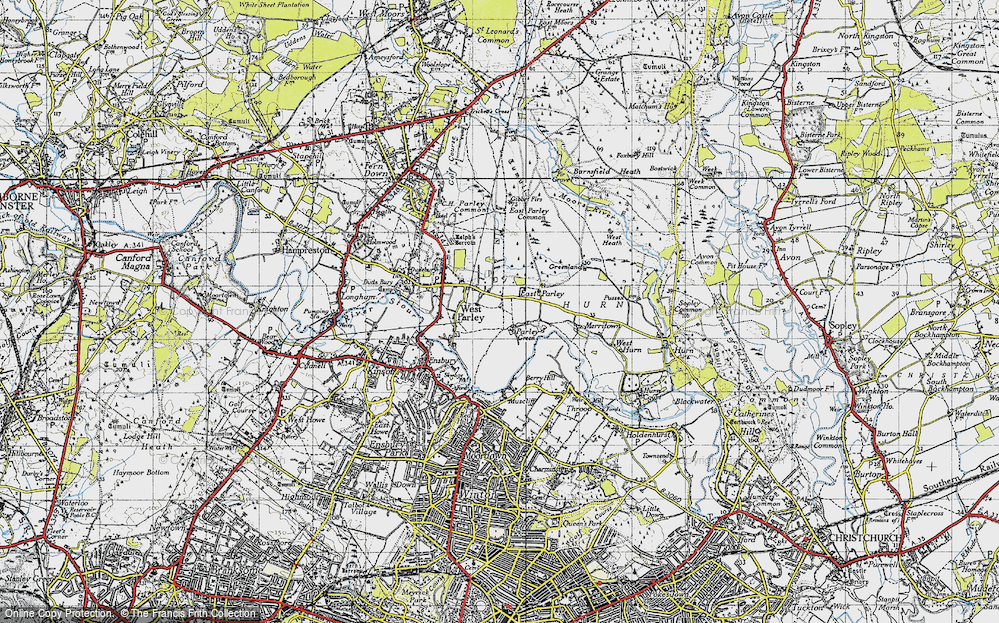 Old Map of Parley Green, 1940 in 1940