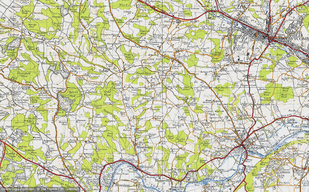 Old Map of Parmoor, 1947 in 1947