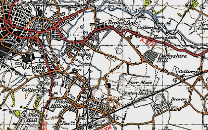 Old map of Parr in 1947