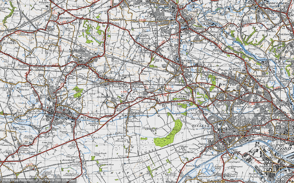 Old Map of Parr Brow, 1947 in 1947