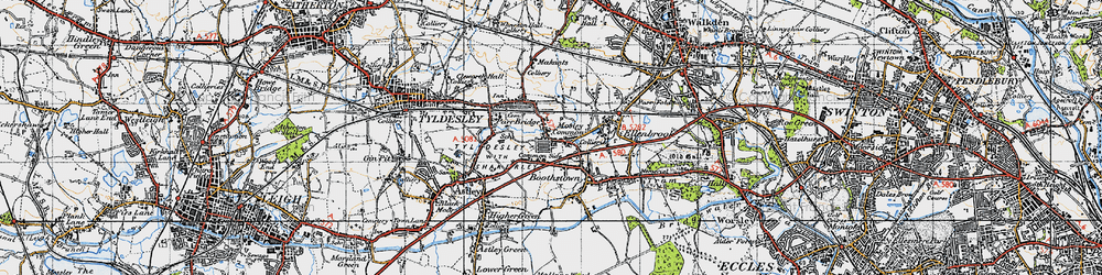 Old map of Parr Brow in 1947