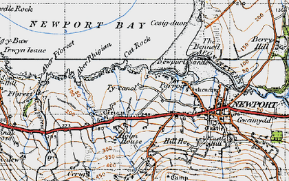 Old map of Parrog in 1947
