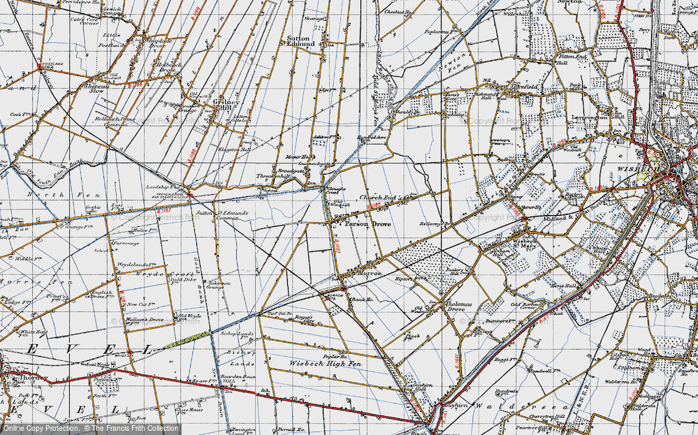 Old Map of Parson Drove, 1946 in 1946